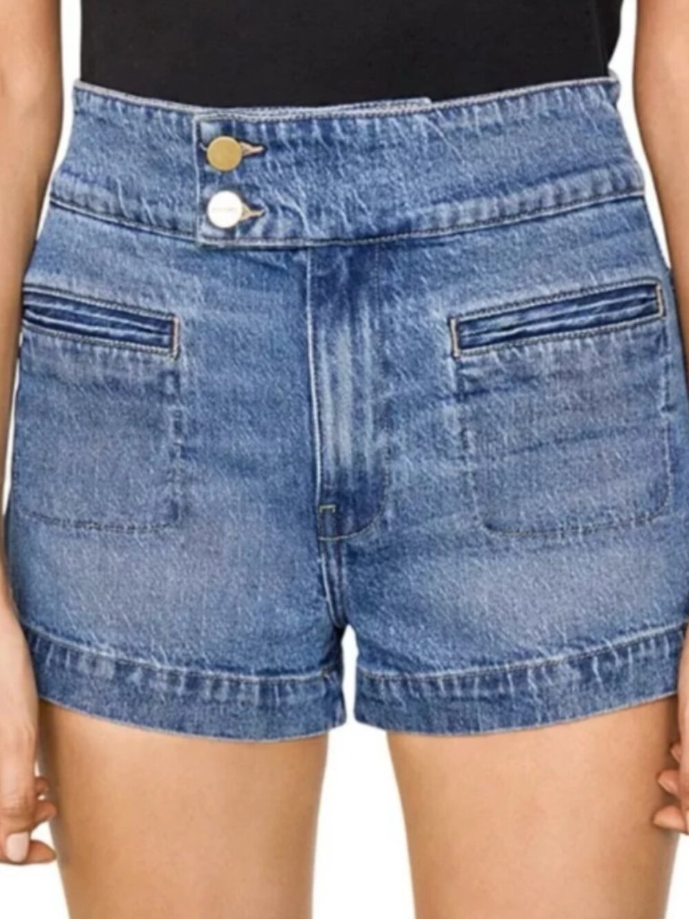 Frame Le Hardy Denim High Waist Shorts - Size 32